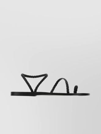 Ancient Greek Sandals nappa leather thong sandals with braided straps