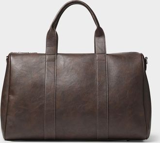 Le 31 Mens Minimalist faux-leather duffle bag