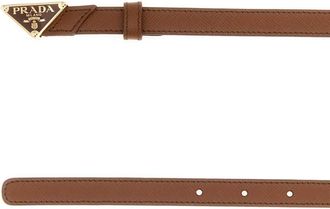Prada Womens Camel Leather Belt Cognac Exterior: Cinture