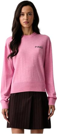 Pinko Jersey de punto con cuello redondo - Knitwear - Mujer - Rosa - XS