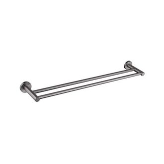 Adema Rise Dubbele Handdoekrek - 60 cm - passend bij Grohe Brushed Hard Graphite