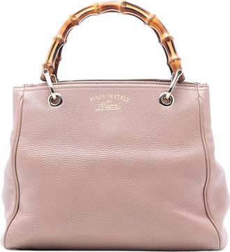 Gucci Pre-owned Gucci Small Calfskin Bamboo Shopper Satchel Ladies AS6VS6CXEK1KXFKA