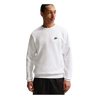 Nike Club Fleece Crew Sweatshirt - Heren - Sport - Wit - Maat: L Fleece
