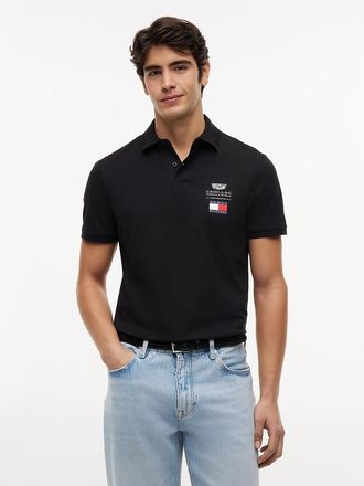 Tommy Hilfiger Mens Tommy x Cadillac F1 Team Logo Polo - Black - XXL