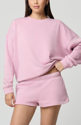 Florence By Mills Cozy Crush Oversize Sweatshirt in Dawn Pink at Nordstrom, Size Xx-Large Regular