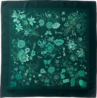 Gucci Printed Flora Silk Twill Carre