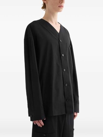 Jil Sander Camicia con scollo a V - Nero