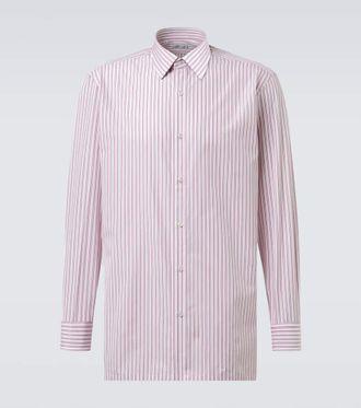 Charvet Striped cotton poplin shirt