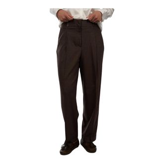 PESERICO Dames, Broeken, Bruin, Maat: 2XL Wol