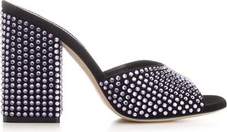 PARIS TEXAS Crystal Embellished Mules