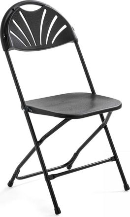 Oviala Silla plegable negra de plástico