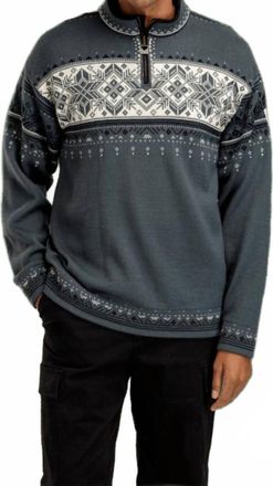 Dale of Norway Blyfjell Knit Sweater In Steel/off White