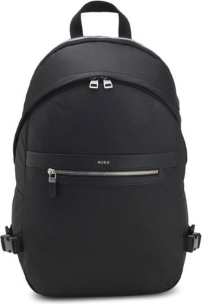 HUGO BOSS Twill backpack with metallic logo lettering