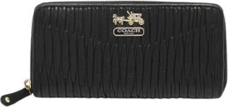 Coach Pre-owned Wallets, female, Black, Size: ONE SIZE Pre-owned Leather Wallet