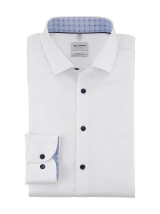 Olymp Businesshemd OLYMP Level Five - Climate Control, Herren, Gr. 45, N-Gr, weiss (wei&szlig;), Web, Obermaterial: 64% Baumwolle, 27% Polyester, 9% Elasthan, k&ouml;r