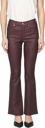Dear John Denim Jaxtyn Wax Coat Flare Jeans In Oxblood