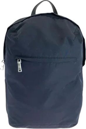 Prada Pre-owned Backpacks, male, Blue, Size: ONE SIZE Pre-owned Tessuto Nylon Backpack