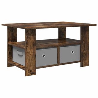 vidaXL Mesa De Caf&eacute; Roble Ahumado 77 X 55 X 42 Cm Madera De Ingenier&iacute;a Vidaxl