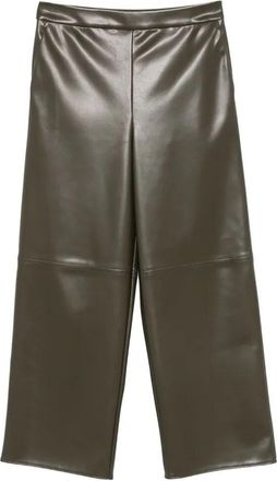 Max Mara Maxmara S Leather-Look Cropped Pants