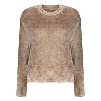 Herno Round-neck Knitwear, female, Beige, Size: XS Soft beige sweater with a round neckline