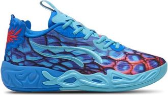 Puma Mens Lamelo Ball PUMA MB.04 Low Alien Skin - Basketball Shoes Light Blue/Blue/Pink Size 10.0