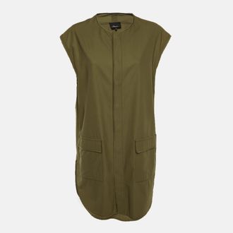 3.1 Phillip Lim Olive Green Cotton Crew Neck Tunic Dess