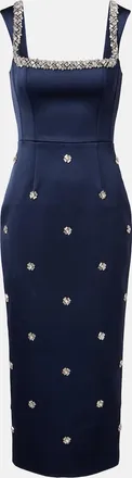 Rebecca Vallance Ayla embellished satin cocktail dress