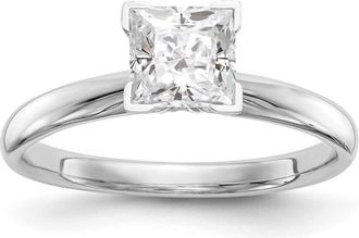 Diamond2Deal 14k White Gold Lab Grown Diamond Wedding Band Ring 1/2Ct Clarity- VS Color- G-H