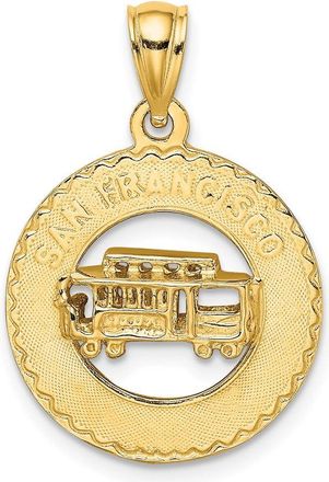 Diamond2Deal 14k Yellow Gold SAN FRANCISCO Cable Car Charm