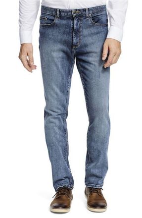 Johnston & Murphy Straight Leg Jeans in Light Wash at Nordstrom, Size 34S