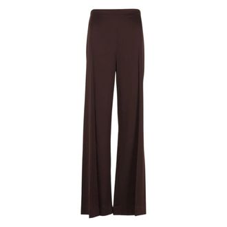 Staud Stroll Silk Pant - Dames - Wijde Broeken - Bruin - M - Satijn - Broeken