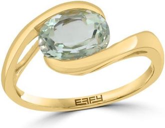Effy 14K Yellow Gold Green Amethyst Sculptural Ring in 14K Gold at Nordstrom, Size 7