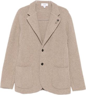 Lardini Beige Cashmere Blazer With Tailored Fit