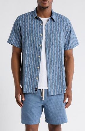 Lucky Brand San Gabriel Cotton Button-Up Shirt in Blue Print at Nordstrom Rack, Size Xx-Large
