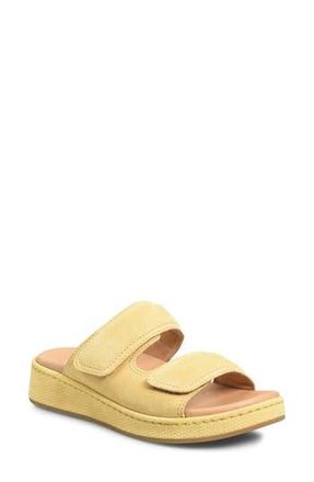 B&oslash;rn Vivian Platform Sandal in Yellow Suede at Nordstrom Rack, Size 10