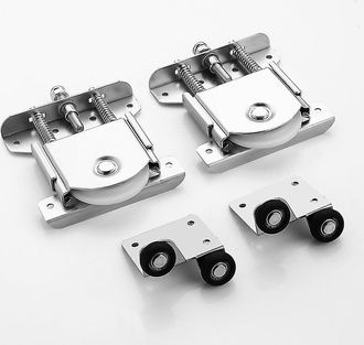 OEM Juego De 2 Rodillos Para Puertas Correderas De Armario Con Rieles Y Gu&iacute;as