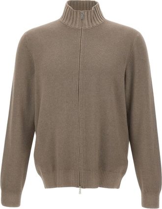 Gran Sasso C&aacute;rdigan con cremallera - Knitwear - Hombre - Marr&oacute;n - 4XL
