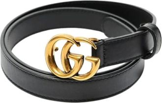 Gucci Pre-owned Belts, female, Black, Size: ONE SIZE Pre-owned Vintage Leather Belt