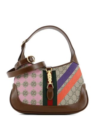 Gucci Jackie 1961 Printed GG Coated Canvas Small hobo bag - Bruin