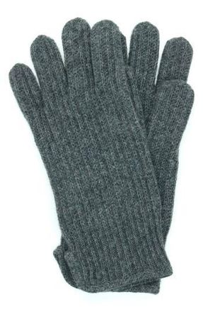 Portolano Cashmere Rib Gloves in Heather Charcoal at Nordstrom Rack