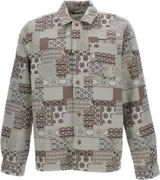 Les Deux Intricate Jacquard Cotton-Blend Overshirt with Boxy Cut