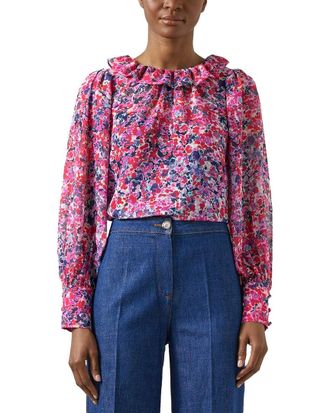 L.k. Bennett Lk Bennett Erin Woven Top