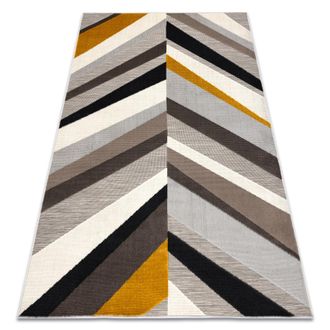 RugsX Tappeto Lisboa 27237655 A Spina Di Pesce Grigio / Giallo Grey 80x150 Cm