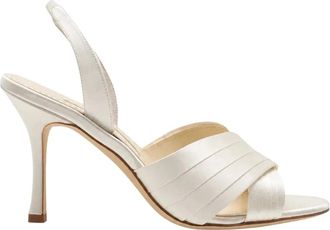 Manolo Blahnik Vierasan 90 Stiletto Sandals - female - Manolo Blahnik - High Heel Sandals - Beige - 4 1/2 UK - Shoes