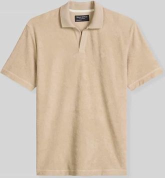 Marc O'Polo Regular Fit Poloshirt aus reinem Baumwoll-Frottee in Beige, Gr&ouml;&szlig;e XXL