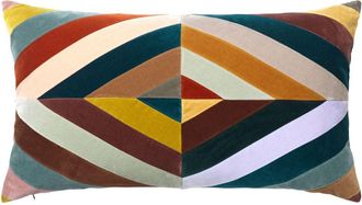 Christina Lundsteen Multicolour Liv Patchwork Velvet Cushion - Unisex - Down/Cotton