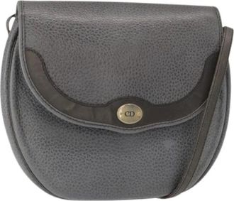Dior Pre-owned Cross Body Bags, female, Gray, Size: ONE SIZE Pre-owned Vintage CD Logo Shoulder Bag