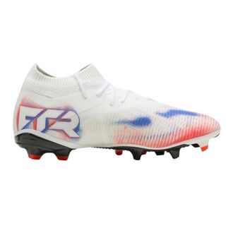Puma Dames Future 8 Match Snug Fit Kunstgras Voetbalschoenen (Wit/Zwart/ Rood)