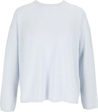 Allude Light Blue Cashmere Crew Neck Sweater