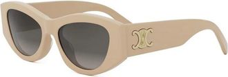 Celine Celine - Triomphe Bril Premium Kwaliteit Originele Stijl - Dames - Accessoires - Beige - Maat: 55 MM